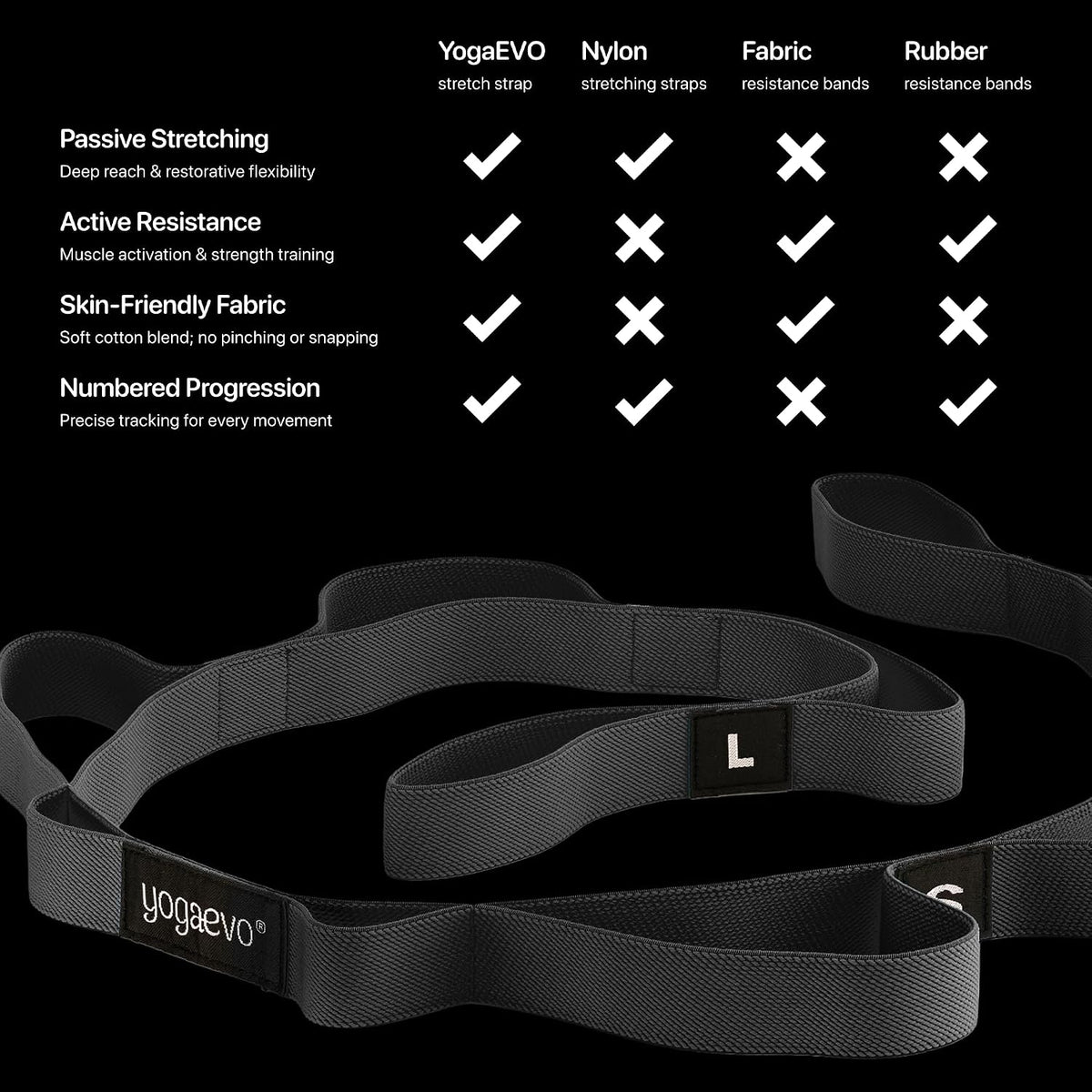 Elastic Stretching Strap With Loops For Physical Therapy