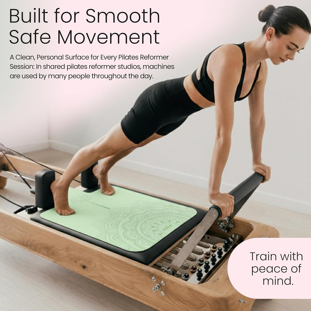 3-in-1 Set Pilates Reformer Mat Non Slip with Pilates Socks & Bag Set - Lightweight Pilates Reformer Cover - Pilates Mat For Reformer Machines, Pilates Reformer Towel, Reformer Mat Cover