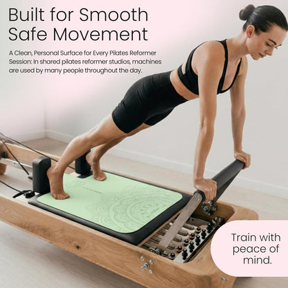 3-in-1 Set Pilates Reformer Mat Non Slip with Pilates Socks & Bag Set - Lightweight Pilates Reformer Cover - Pilates Mat For Reformer Machines, Pilates Reformer Towel, Reformer Mat Cover