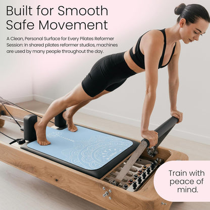 3-in-1 Set Pilates Reformer Mat Non Slip with Pilates Socks & Bag Set - Lightweight Pilates Reformer Cover - Pilates Mat For Reformer Machines, Pilates Reformer Towel, Reformer Mat Cover