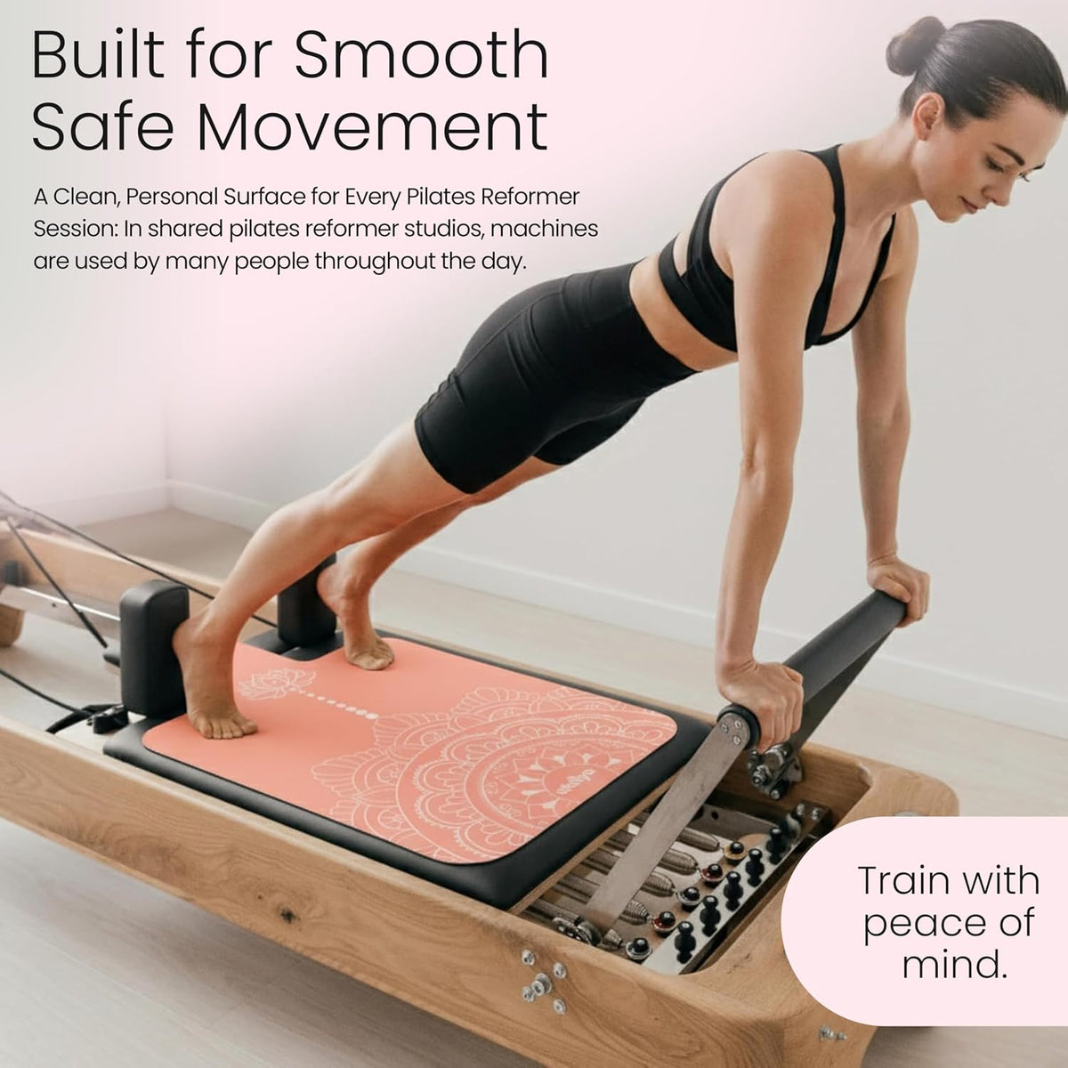 3-in-1 Set Pilates Reformer Mat Non Slip with Pilates Socks & Bag Set - Lightweight Pilates Reformer Cover - Pilates Mat For Reformer Machines, Pilates Reformer Towel, Reformer Mat Cover