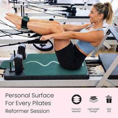 3-in-1 Set Pilates Reformer Mat Non Slip with Pilates Socks & Bag Set - Lightweight Pilates Reformer Cover - Pilates Mat For Reformer Machines, Pilates Reformer Towel, Reformer Mat Cover