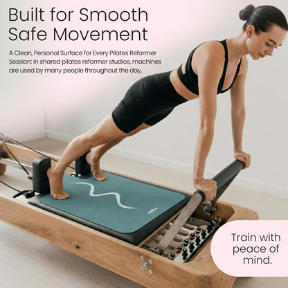 3-in-1 Set Pilates Reformer Mat Non Slip with Pilates Socks & Bag Set - Lightweight Pilates Reformer Cover - Pilates Mat For Reformer Machines, Pilates Reformer Towel, Reformer Mat Cover