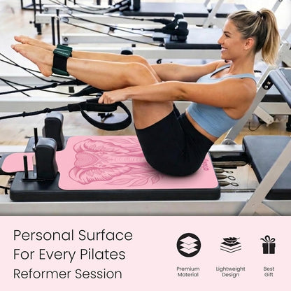 3-in-1 Set Pilates Reformer Mat Non Slip with Pilates Socks & Bag Set - Lightweight Pilates Reformer Cover - Pilates Mat For Reformer Machines, Pilates Reformer Towel, Reformer Mat Cover