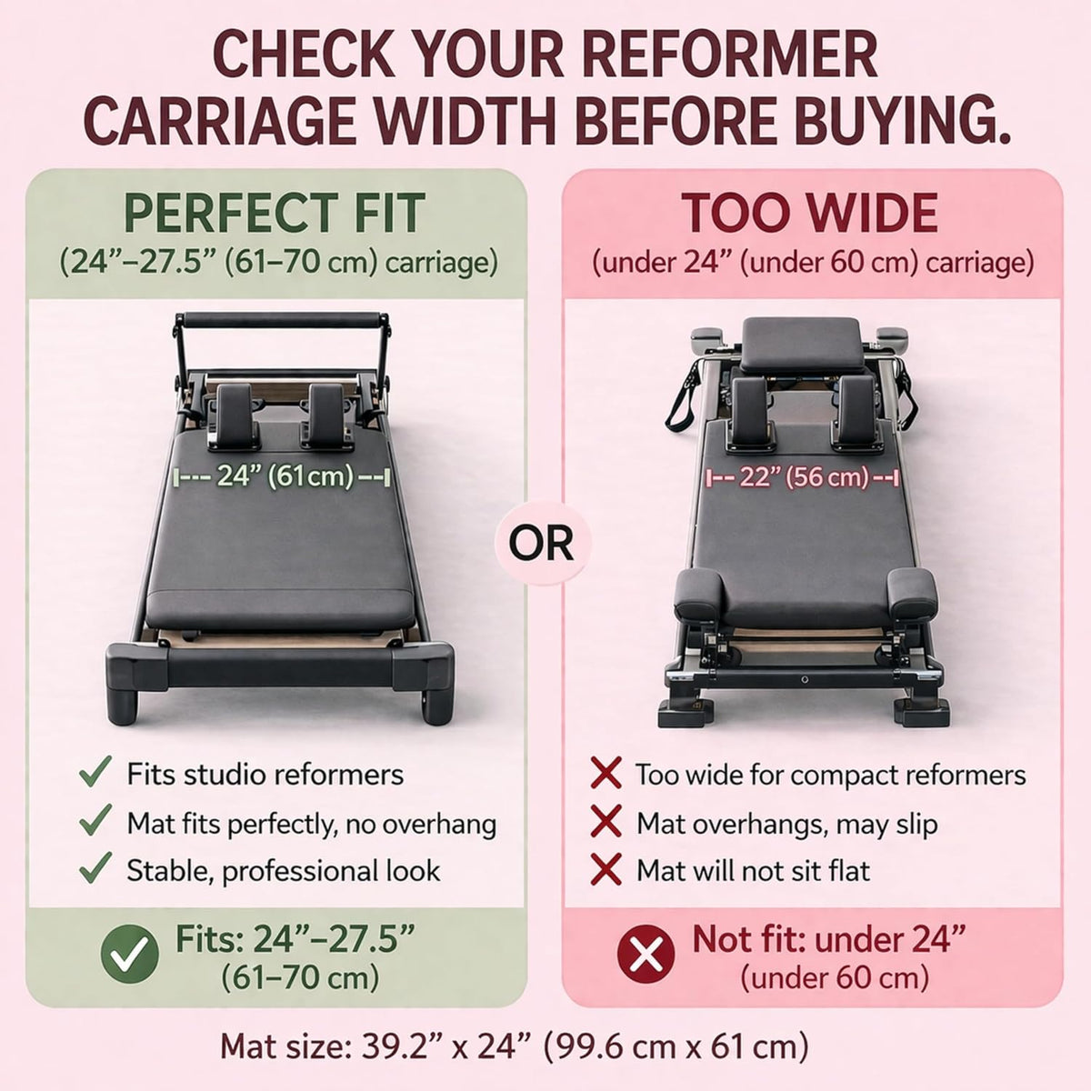 3-in-1 Set Pilates Reformer Mat Non Slip with Pilates Socks & Bag Set - Lightweight Pilates Reformer Cover - Pilates Mat For Reformer Machines, Pilates Reformer Towel, Reformer Mat Cover