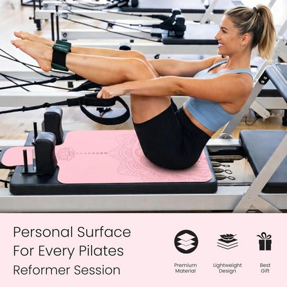 3-in-1 Set Pilates Reformer Mat Non Slip with Pilates Socks & Bag Set - Lightweight Pilates Reformer Cover - Pilates Mat For Reformer Machines, Pilates Reformer Towel, Reformer Mat Cover