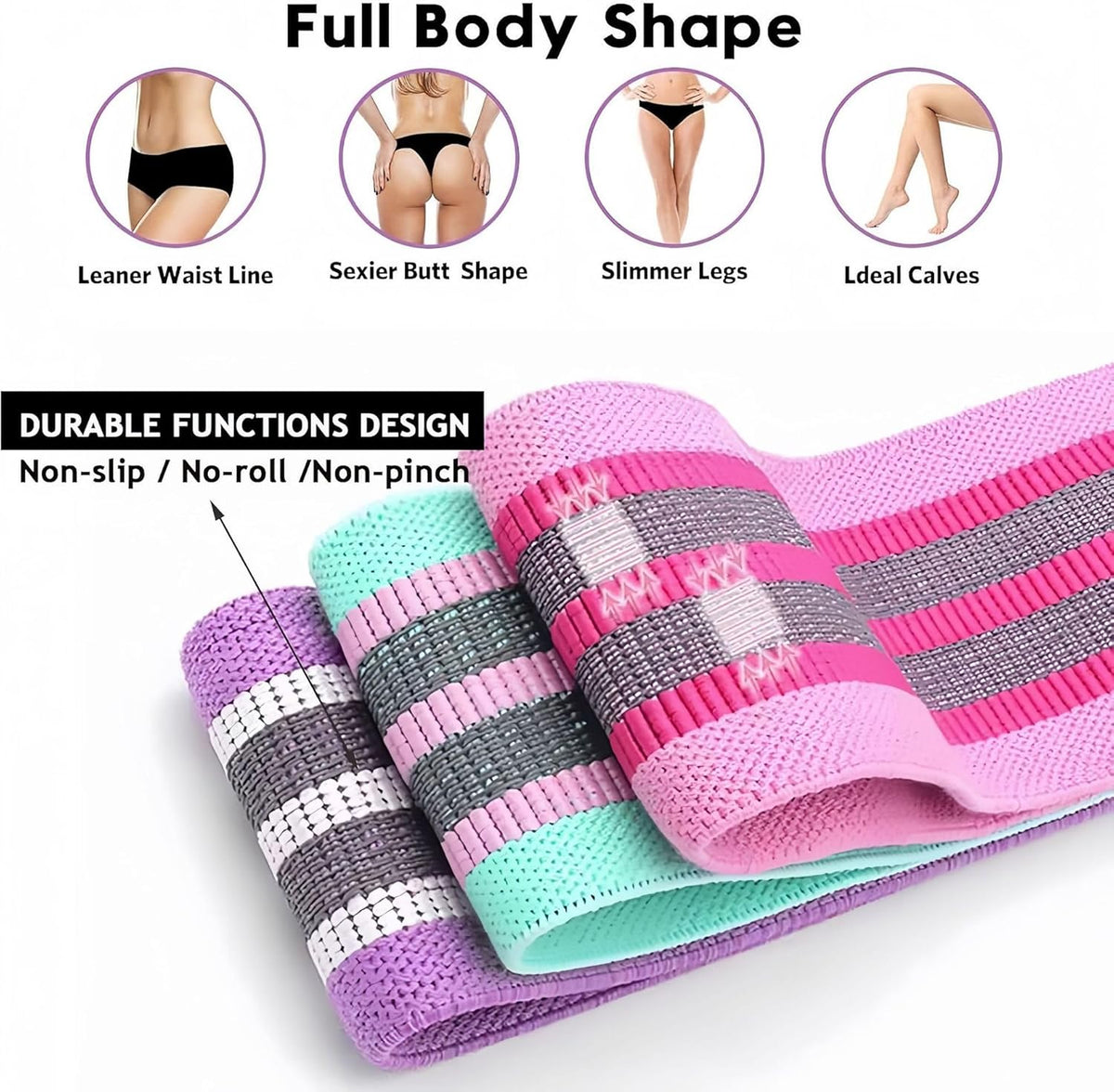 Pilates Ring Set for Women, Home Workout Pilates Equipment with Resistance Bands, Magic Circle, Mini Ball, Pilates Starter Kit for Strength, Toning and Flexibility, Workout Guide Included
