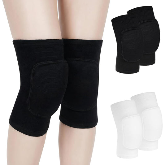 2 Pairs Knee Pads, Soft Breathable Knee Pads for Men Women Knees Protective, Knee Brace for Volleyball Football Basketball Cheerleading Dance Yoga Tennis Running Cycling Workout Climbing（Medium）