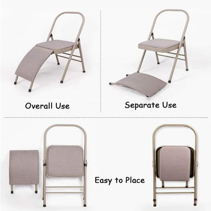 Yoga Auxiliary Chair Freestanding Inversion Chair Folding Balance Training Yoga Stool for Yoga Studios Offices Conference Rooms Overall for Balance