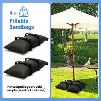 Sand Bags for Weight, 4-Pack 50LBS 1680D Oxford Fabric Sandbags