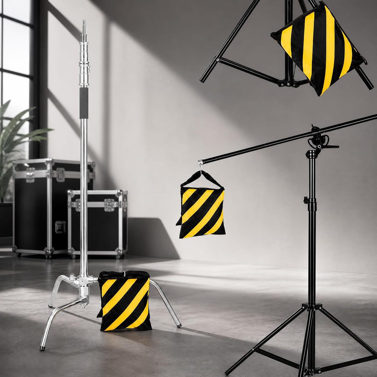 Heavy Duty Photographic Sandbag Studio Video Sand Bag for Light Stands, Boom Stand, Tripod,Pack of 4