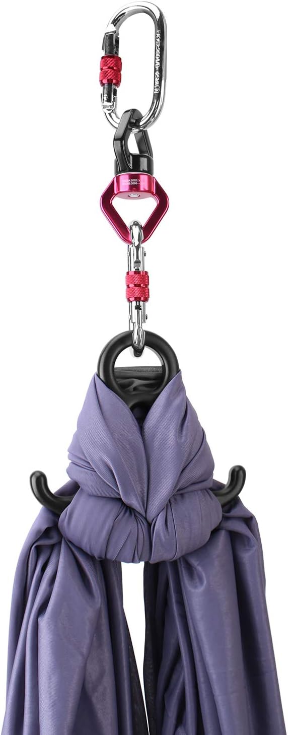Aerial Silk 10 Yards Kit Durable Aerial Yoga Hammock with Hardware & Guide Aerial Swing for Acrobatic Flying Yoga