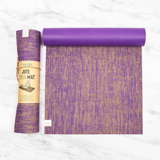 Jute Yoga Mat, High Performance Vegan Floor Exercise Mat, Eco Friendly Biodegradable Yoga Mat with PVC Backing,72" x 24", 0.2" Thickness