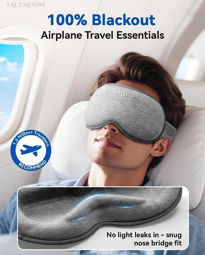 3D Blackout Weighted Sleep Mask, Airplane Travel & Nurse Essential