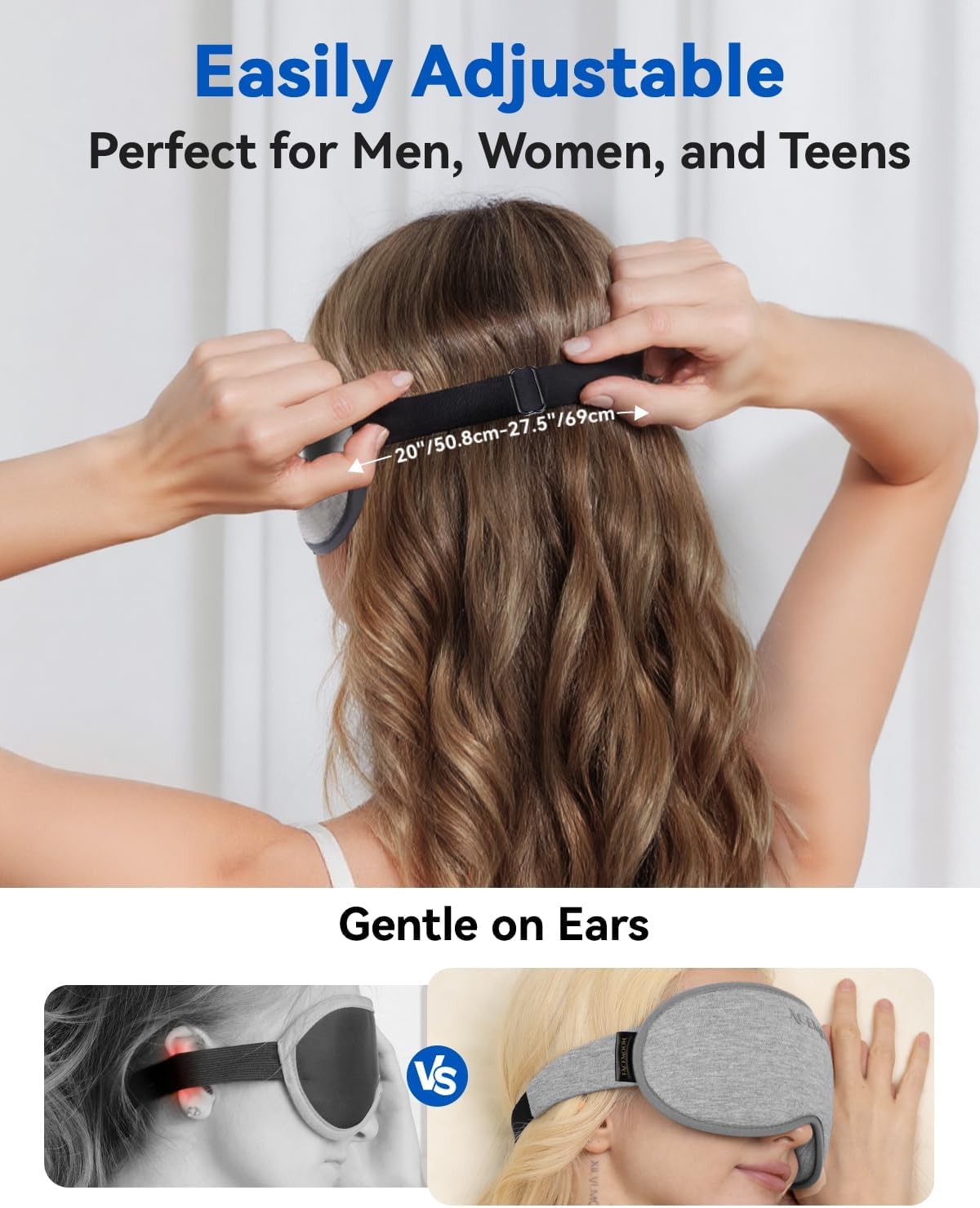 3D Blackout Weighted Sleep Mask, Airplane Travel & Nurse Essential
