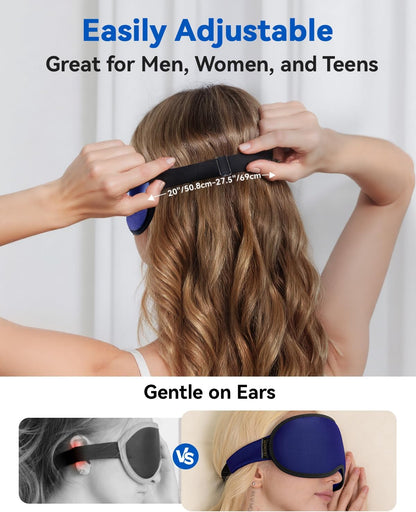 3D Blackout Weighted Sleep Mask, Airplane Travel & Nurse Essential