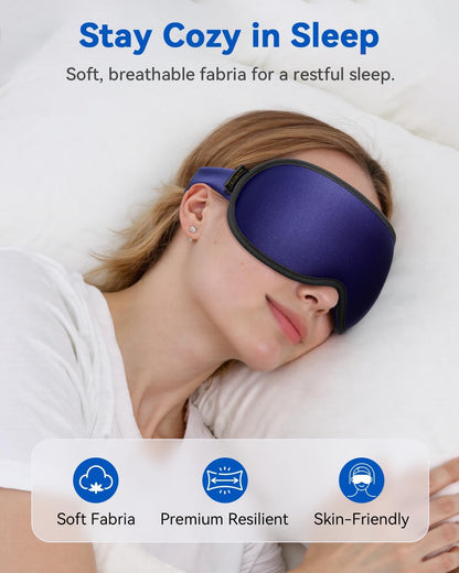 3D Blackout Weighted Sleep Mask, Airplane Travel & Nurse Essential