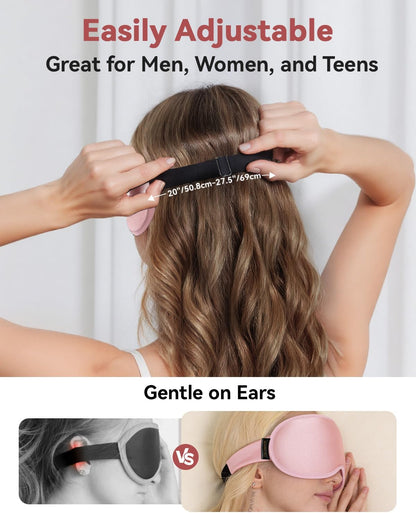 3D Blackout Weighted Sleep Mask, Airplane Travel & Nurse Essential