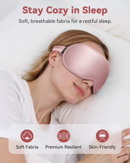 3D Blackout Weighted Sleep Mask, Airplane Travel & Nurse Essential