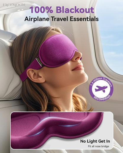3D Blackout Weighted Sleep Mask, Airplane Travel & Nurse Essential