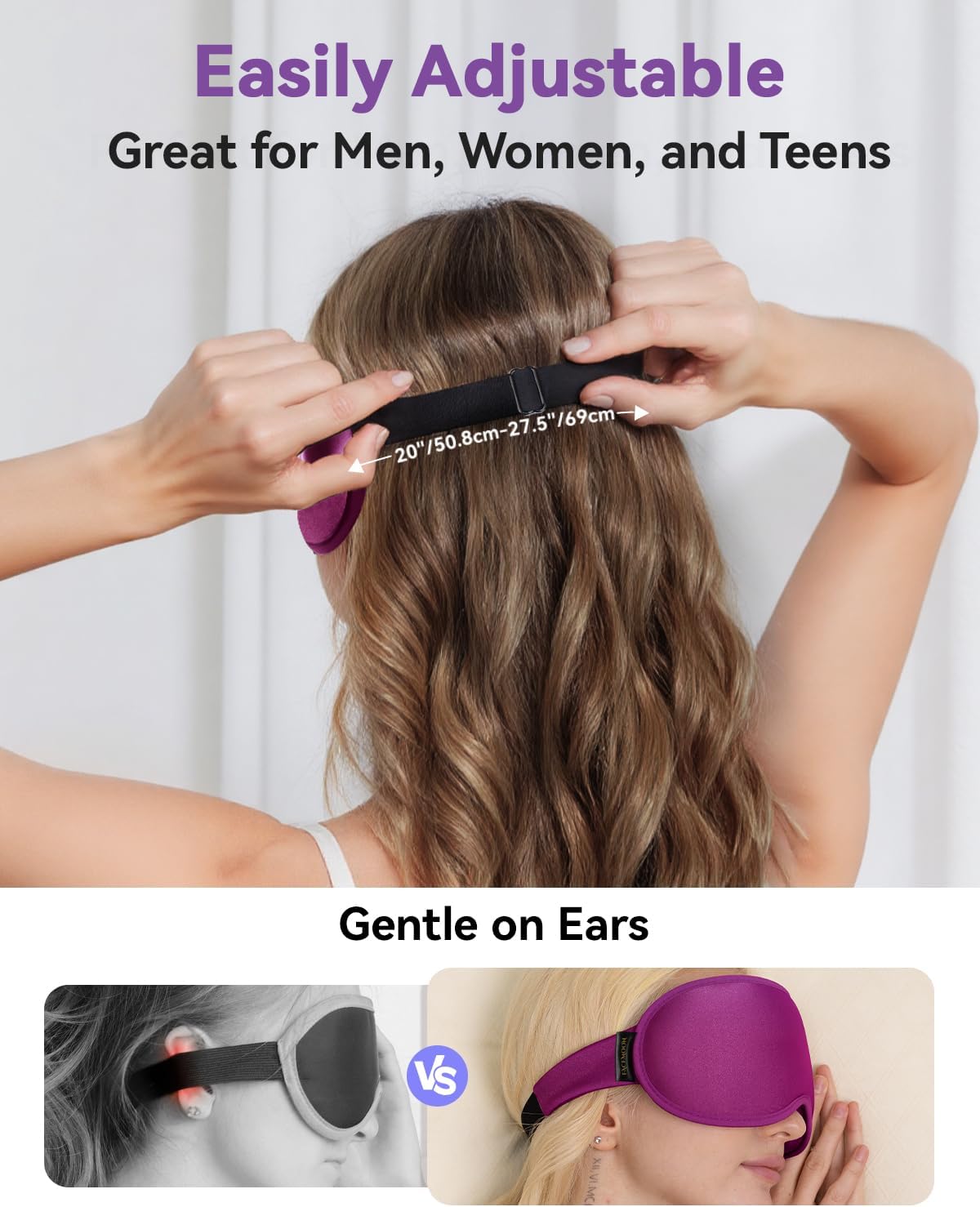 3D Blackout Weighted Sleep Mask, Airplane Travel & Nurse Essential