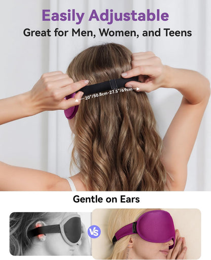 3D Blackout Weighted Sleep Mask, Airplane Travel & Nurse Essential