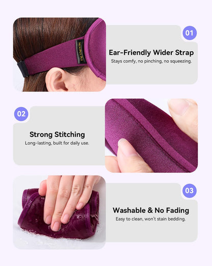 3D Blackout Weighted Sleep Mask, Airplane Travel & Nurse Essential