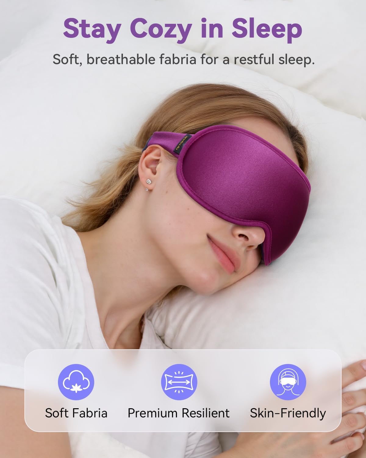 3D Blackout Weighted Sleep Mask, Airplane Travel & Nurse Essential