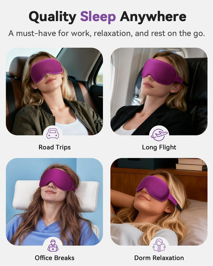 3D Blackout Weighted Sleep Mask, Airplane Travel & Nurse Essential