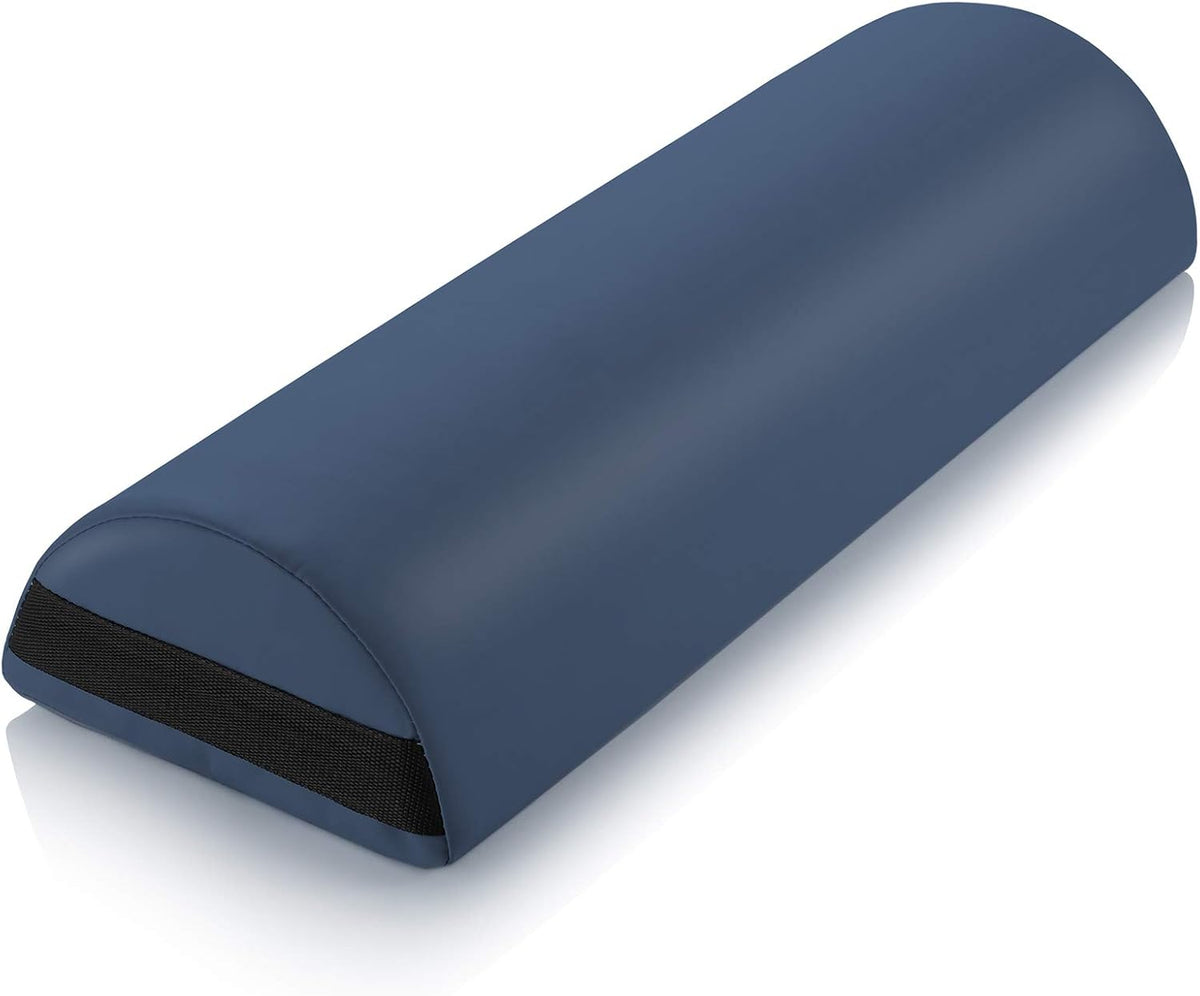 Jumbo Half Round Massage Table Bolster Under-Knee Pillow Pad - 26 x 9 x 4.5 Inch - Blue