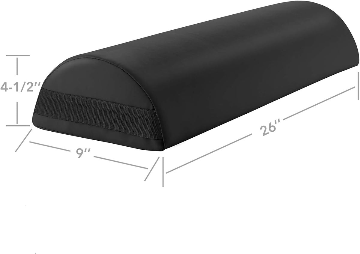 Jumbo Half Round Massage Table Bolster Under-Knee Pillow Pad - 26 x 9 x 4.5 Inch - Blue