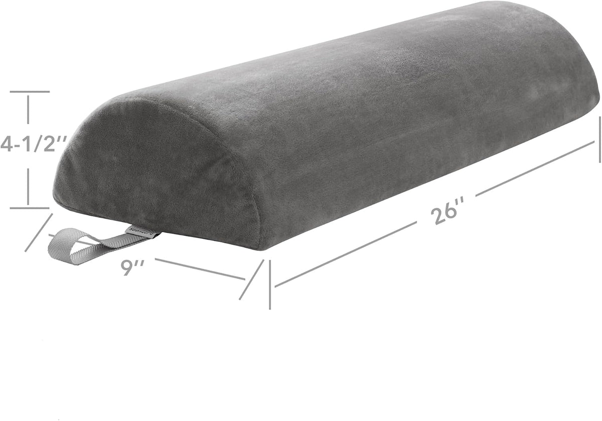 Jumbo Half Round Massage Table Bolster Under-Knee Pillow Pad - 26 x 9 x 4.5 Inch - Blue