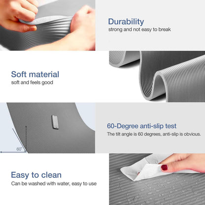 Yoga Mat Non Slip NBR Extra Thick Yoga Mat, 72"L x 32"/24"W x 0.6"/0.4"TH (185cm x 80cm/61cm x 15mm/10mm), Anti-Tear Exercise Mat with Carrying Strap and Bag, Workout Mats for Yoga, Pilates