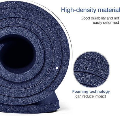Yoga Mat Non Slip NBR Extra Thick Yoga Mat, 72"L x 32"/24"W x 0.6"/0.4"TH (185cm x 80cm/61cm x 15mm/10mm), Anti-Tear Exercise Mat with Carrying Strap and Bag, Workout Mats for Yoga, Pilates