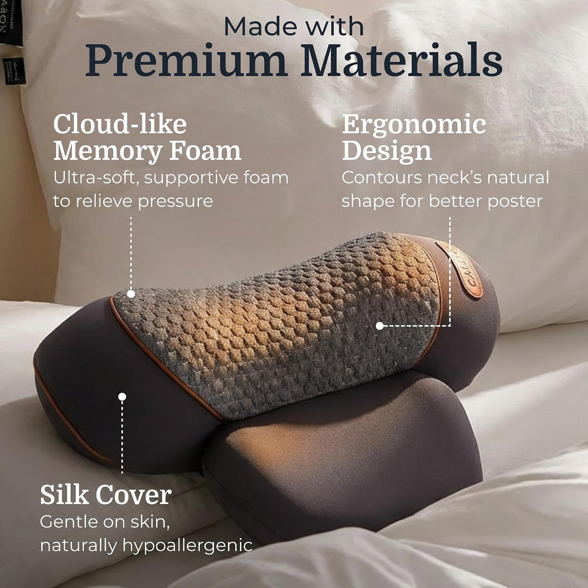 Original TheraPillow – 3-in-1 Neck Massager Pillow with Heat & Gentle Traction | Relaxing Neck & Shoulder Support with Vibration Massage, Wireless Design & USB-C Charging