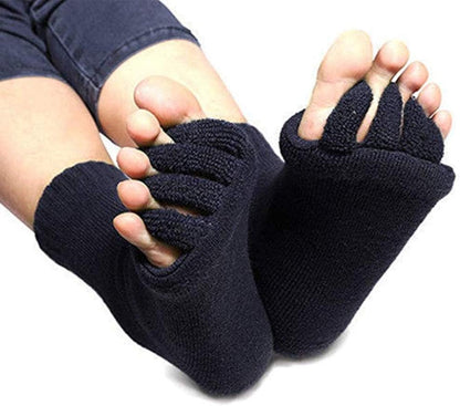 Toe Separator Socks Yoga Sports Gym Health Massage Foot Alignment Socks