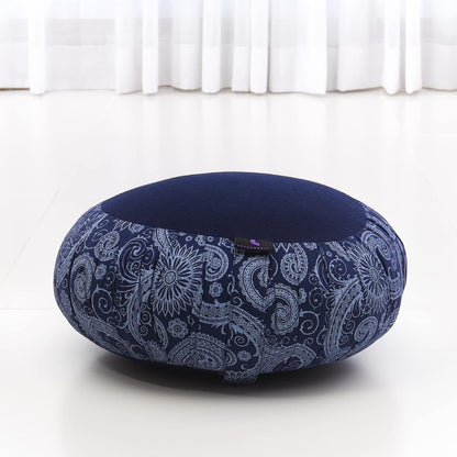 Meditation Cushion Set – 1 Round Zafu Meditation Pillow and 1 Square Roll-Up Zabuton Meditation Mat, Pillows Bundle Filled with Kapok