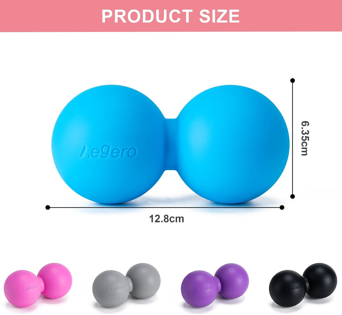 Peanut Massage Ball-Double Lacrosse Massage Ball (Grey Firm Ball)