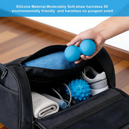 Peanut Massage Ball-Double Lacrosse Massage Ball (Grey Firm Ball)