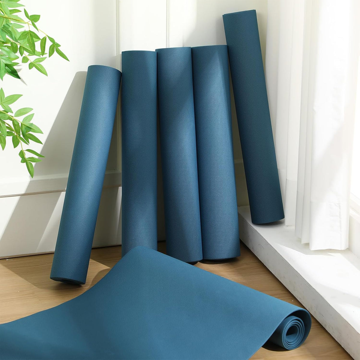 6 Pack Yoga Mats Bulk 68 x 24 Inches Non Slip Exercise Yoga Mat 4 mm Thick Anti Slip Tear Resistant Sports Gym for Fitness Stretching Home Workout and Studio