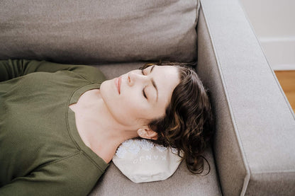 Heat Therapy Acupressure Pillow - Neck and Stomach Pillow - Relieve Neck and Stomach Pain - Includes Travel Bag