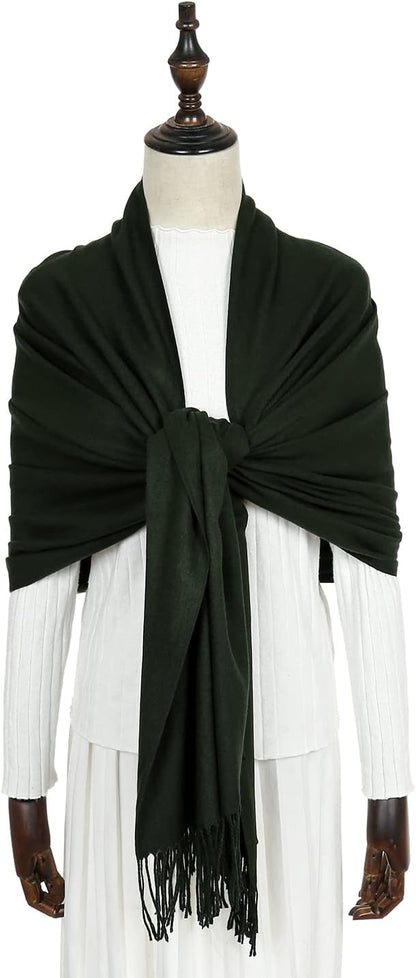 Women's Fringe Shawl Wrap Pashmina Scarf for Wedding Evening
