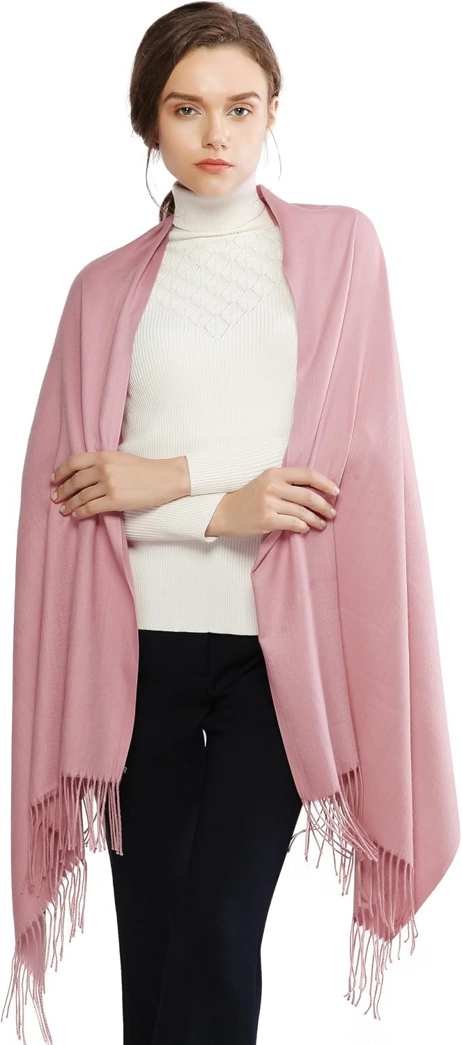 Women's Fringe Shawl Wrap Pashmina Scarf for Wedding Evening