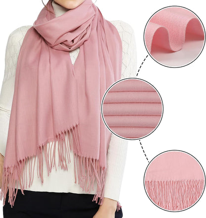 Women's Fringe Shawl Wrap Pashmina Scarf for Wedding Evening