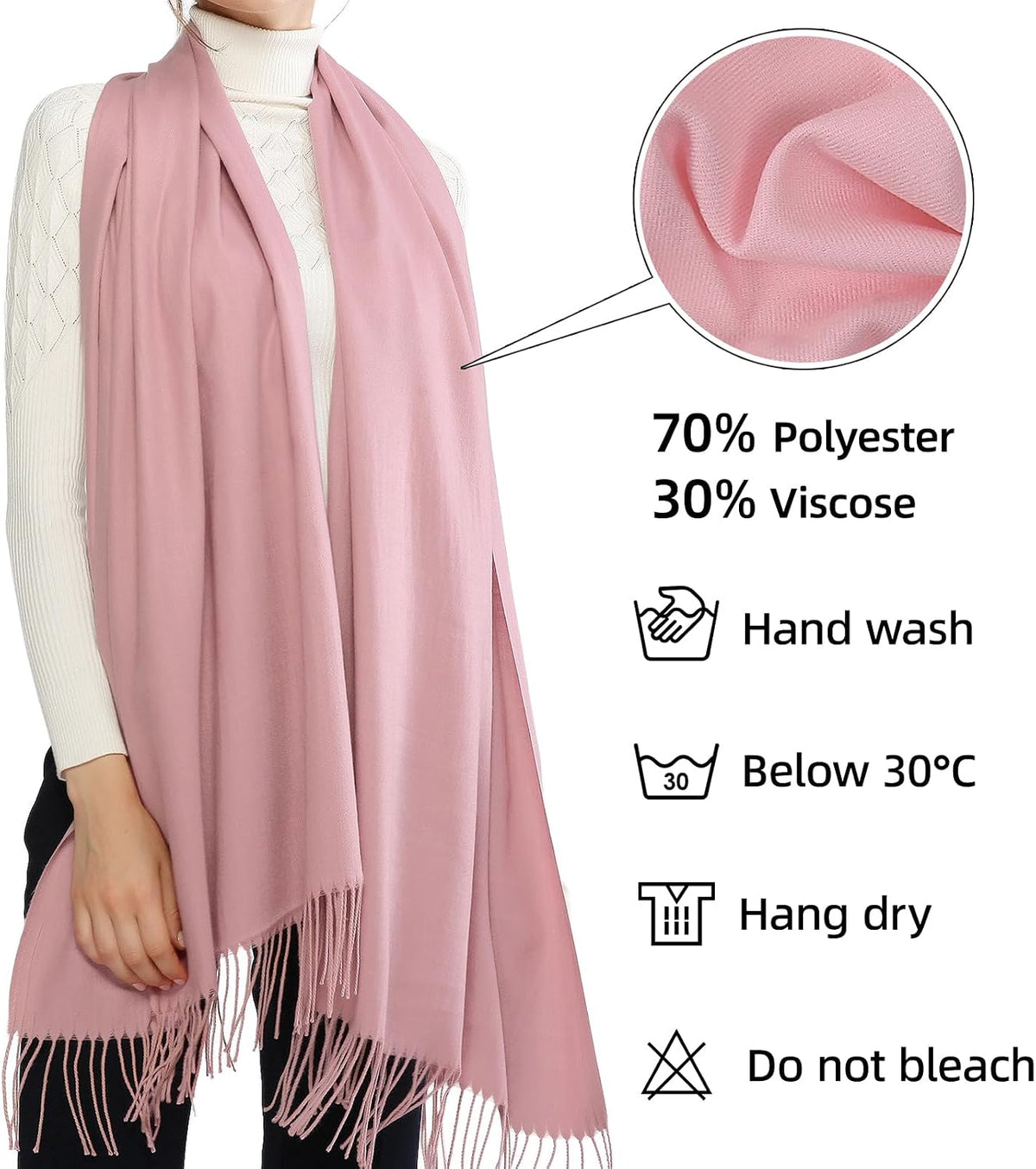 Women's Fringe Shawl Wrap Pashmina Scarf for Wedding Evening