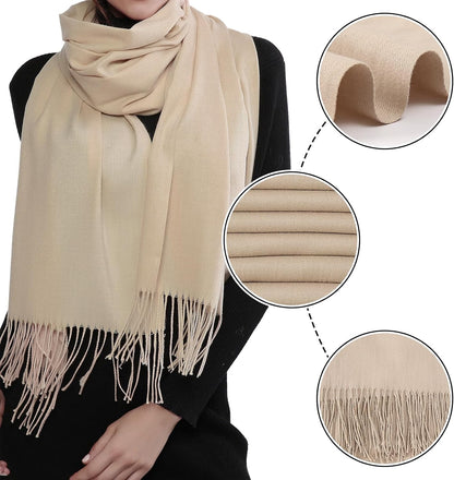 Women's Fringe Shawl Wrap Pashmina Scarf for Wedding Evening