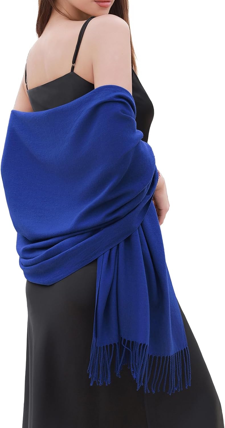 Women's Fringe Shawl Wrap Pashmina Scarf for Wedding Evening