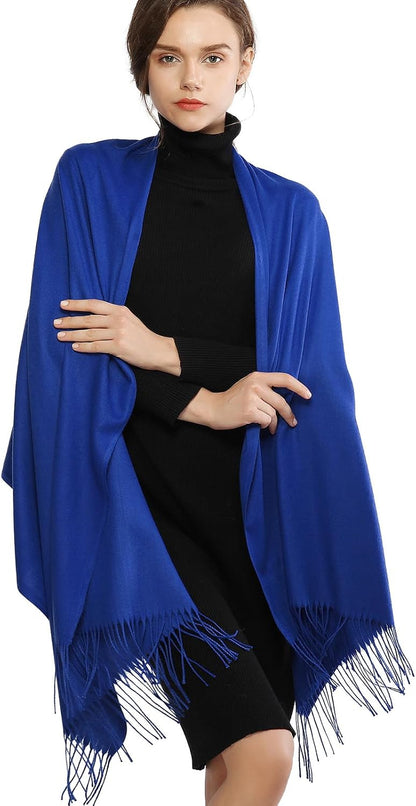 Women's Fringe Shawl Wrap Pashmina Scarf for Wedding Evening