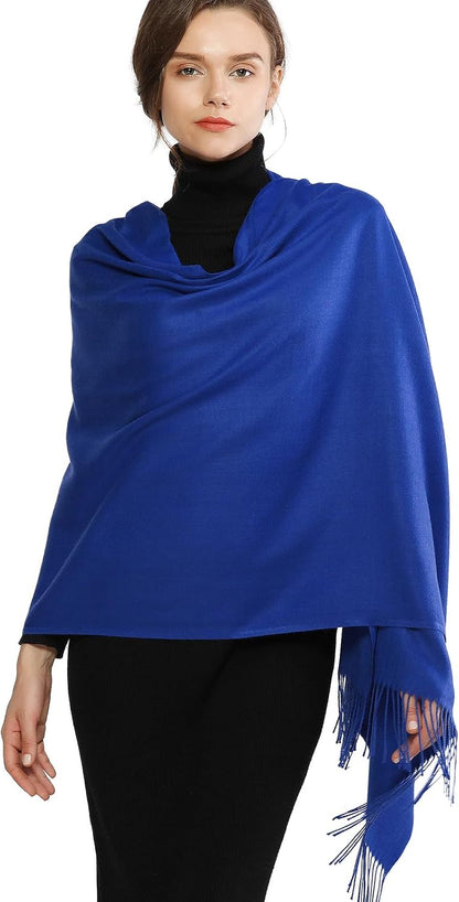 Women's Fringe Shawl Wrap Pashmina Scarf for Wedding Evening