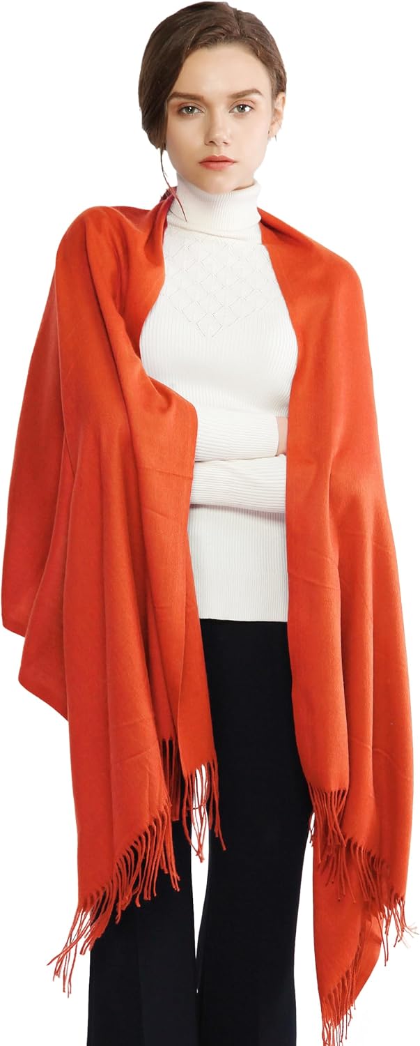 Women's Fringe Shawl Wrap Pashmina Scarf for Wedding Evening
